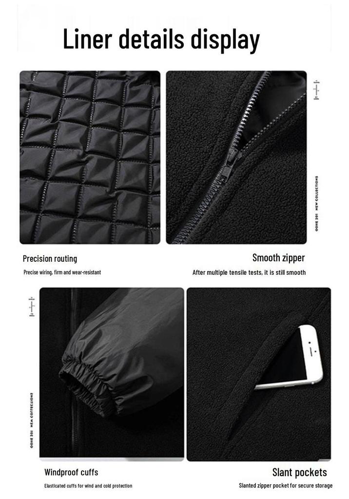 2025 Thick Cotton Jacket - Detachable Waterproof Outdoor Workwear for Cold Protection, Plus Size Available