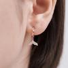 [CRANNE] 14K GF Whale Tail Cubic Wave Earrings C24EGF213