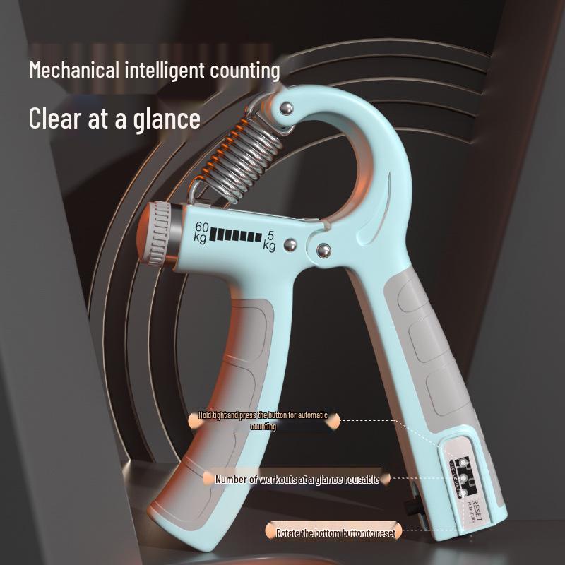 Adjustable Grip Strength Trainer (5-100kg) with Counter for Finger & Arm Muscle Training for Adults & Students