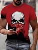 T Shirt Unisex Punk Skull Printed TShirt Summer Streetwear Crew Neck Oversized TShirt Short Sleeve Tee Tops Unisex Designer Clothes