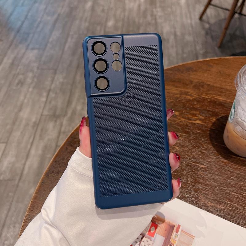 Heat Dissipation Breathe Phone Case for Samsung Galaxy S23 Ultra S22 Plus S21 FE S20 Note 20 10 Luxury Ultra Thin Cooling Cover