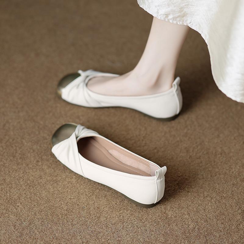 638-16 Super soft flat-soled single shoes women's 2025 autumn and summer new evening gentle soft-soled Doudou shoes ladyshoes