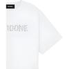 We11done Summer Rhinestone Logo Short Sleeve T-Shirt Unisex Tops White WD-TT1-26-754-U-WH