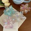 Transparent Flower Hair Claw Clips Women Crab Hair Clip Floral Hair Claws Ponytail Holder Hair Clips Hairpin Barrette Headwear