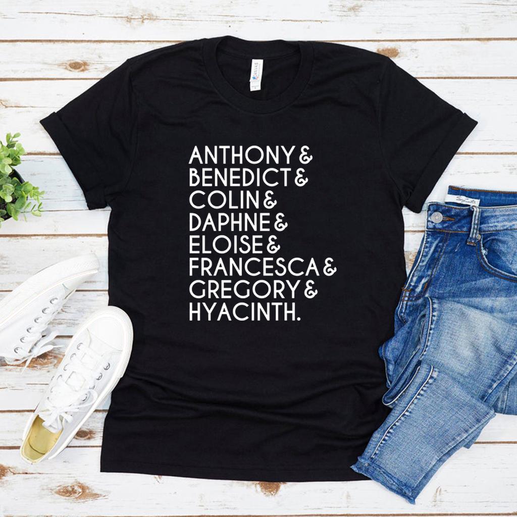 Lady Whistledown Society Paper Tshirt Tv Show Inspired Tshirt Women Graphic T Shirts Short Sleeve Letter Print Tees Casual Top