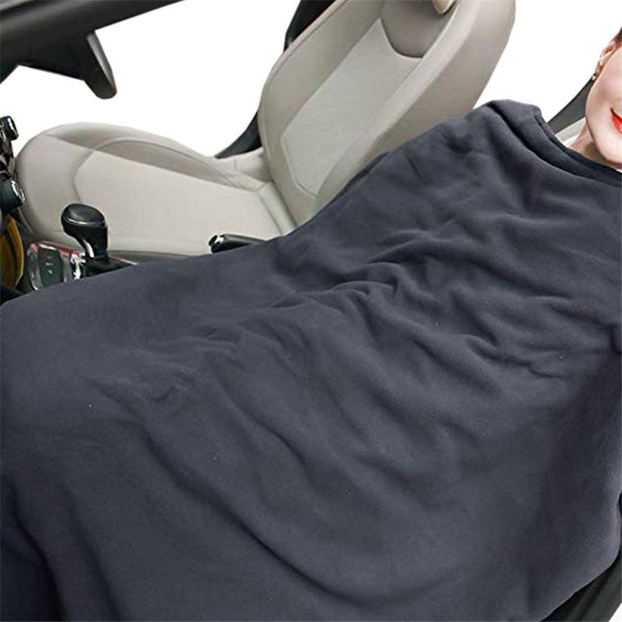 DC 12V Car Heating Blanket Winter Warmer Electric Heated Soft Flannel Blankets