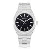Men's Sandblasted Waterproof Quartz Watch with Luminous Stainless Steel Strap - Precise Timekeeping
