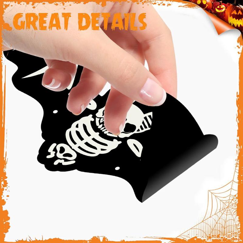 Fluorescent Bat Decor Halloween Bat Shaped Hanging Ornament Glowing Bat Pendant Bat-Shaped For Halloween Party Outdoor Yard