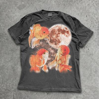 Goldfish Moon Shirt, Celestial Fish Tee, Starry Night Goldfish, Aquarium Lover Gift