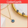 Evil Eye Necklace And Earrings Jewelry Combo With Alloy Material For Ladies