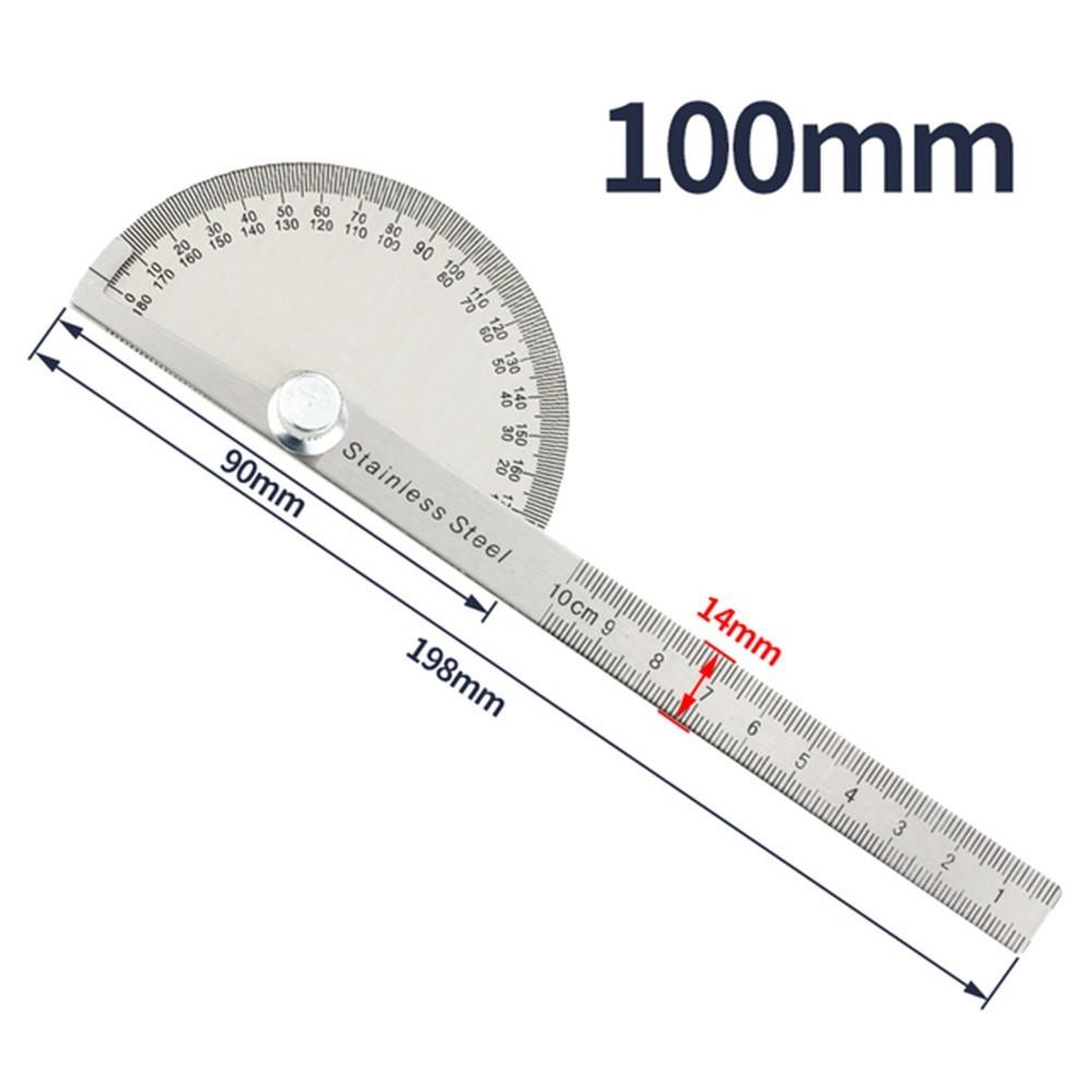 SAE Protractor 0-180° Rotary Angle Finder Stainless Steel Machinist Ruler