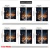 2pcs 2D Flat Printing Christmas Scene Curtains Cozy Winter Village Evening Scene Digital Printed Polyester Drapes Birthday Party