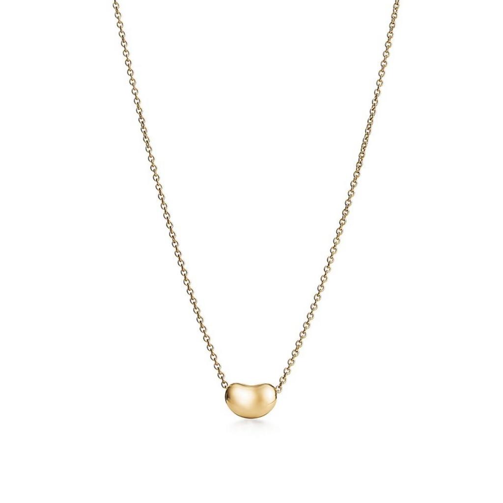 TIFFANY & CO . Elsa Peretti Groene Bonen 18K Gouden Kettingen Dames Gouden GRP11431