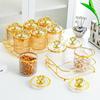 LISM Kitchen Food Storage Jar Set with Golden Rack