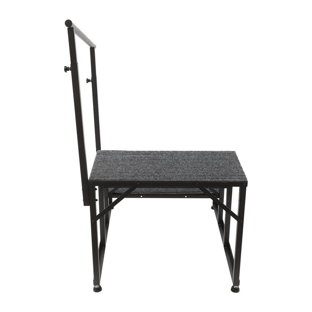Portable Step Stool 3-Step with Handrail 450lbs Load Steel Folding Ladder for Travel Trailer Porch