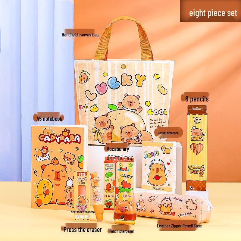 Capybara Stationery Birthday Favors: Student Prize Set & Kindergarten Gifts