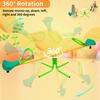 180.34Cm Seesaw, Children's Double Seesaw, Outdoor/ Garden/ School Play Equipment, Anti-slip, Yellow and Green Two-tone Colour Scheme