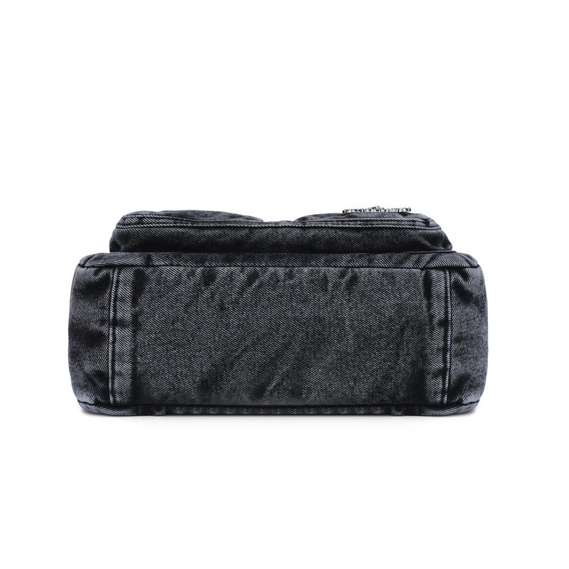 Denim Multi-Layer Small Square Bag Women's Shoulder Crossbody Bag