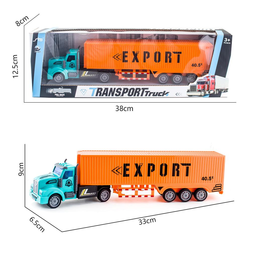 Double Trailer Decker Container Truck Engineering Vehicle Model Children Toy