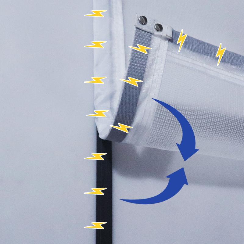 DTGJ Magnetic Screen Windows Mosquito Net Customized size white Invisible Fiberglass Mesh Air Tulle Anti insect fly Curtains