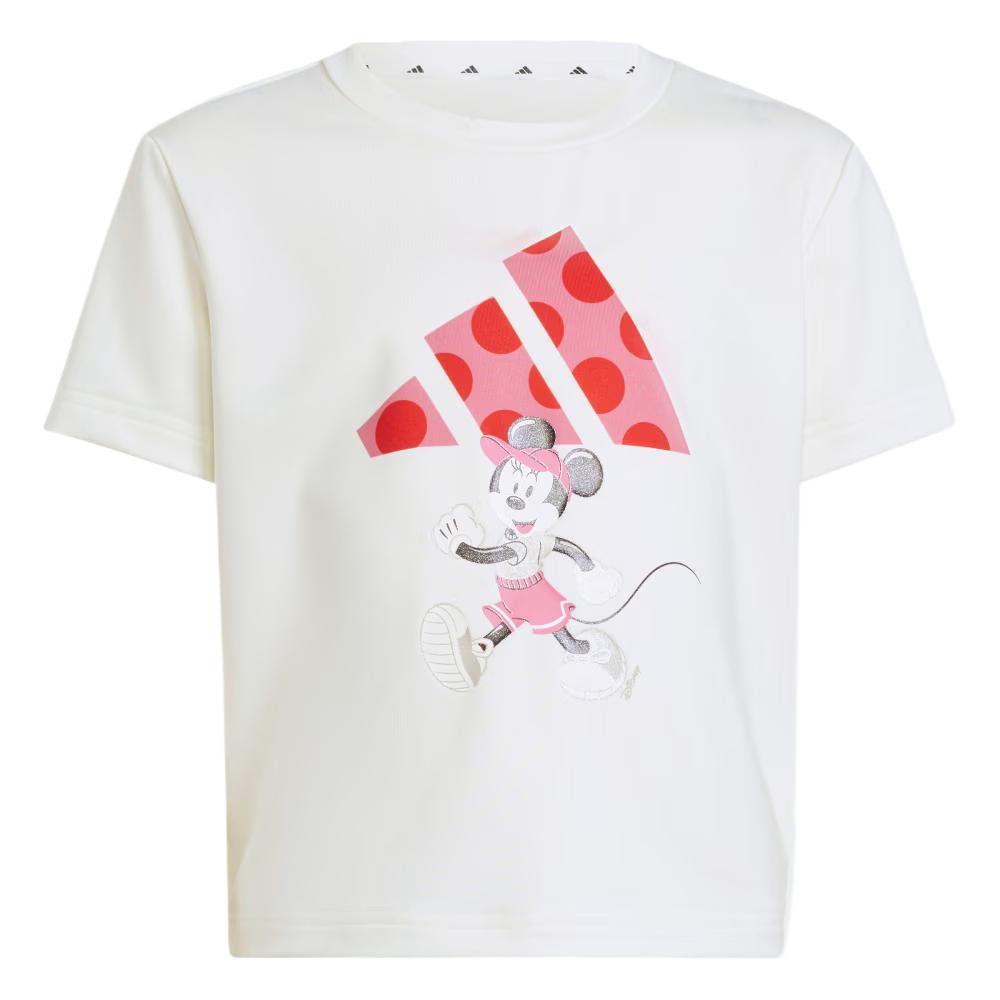 Adidas Dress Set Disney Climacool Sportswear Minnie Comfortable Simple Fashionable Short Sleeve Kids Dress Set Gray White JF3622