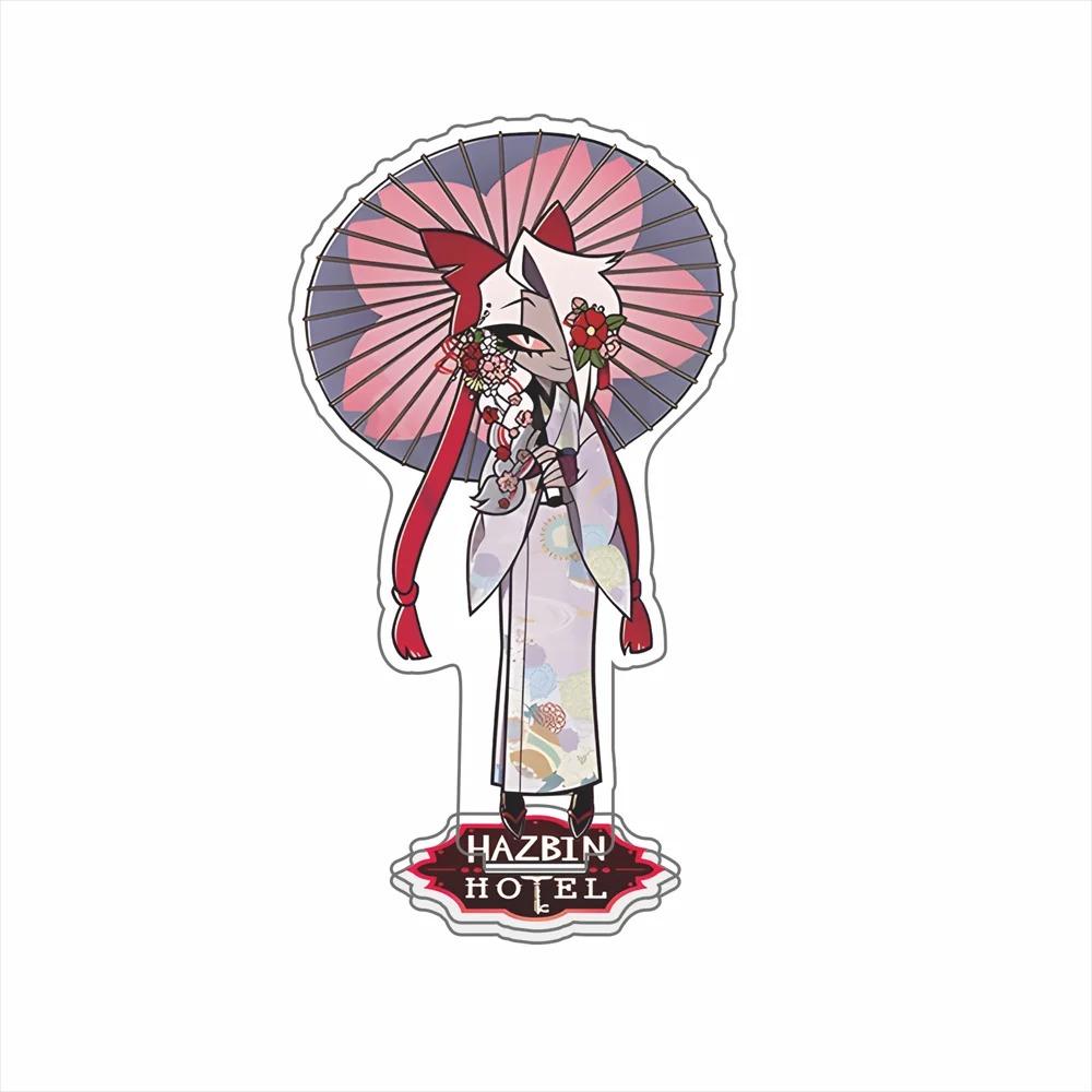 Hazbin Hotel Anime Vaggie Angel Dust Alastor Husk Charlie Morningstar Acrylic Stand Standing Plates Desktop Ornament Gift