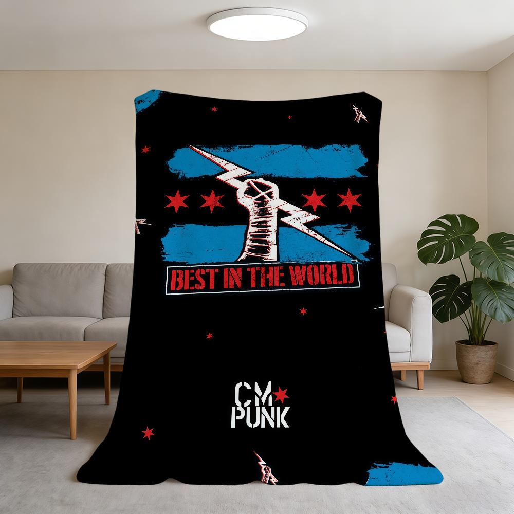 C-CM Punk P-Phil Brooks Blanket Super Warm Comfortable Plush Throw Blanket Child Home Sofa Bedroom Gift
