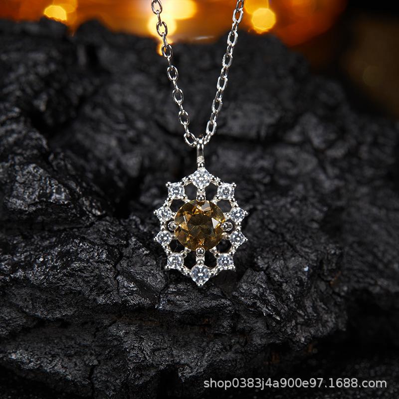 Premium Cooling S925 Sterling Silver Plated 18K Gold Natural Colored Treasure Stud Earrings, Wind Niche Jewelry Does Not Fade