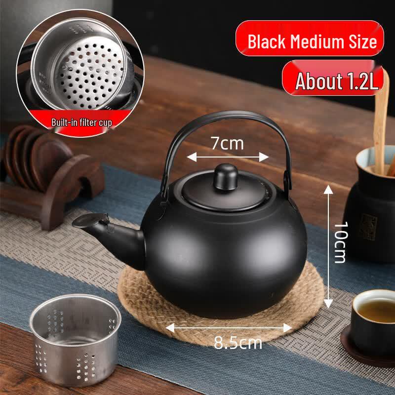 ZISIZ Stainless Steel Small Teapot with Filter