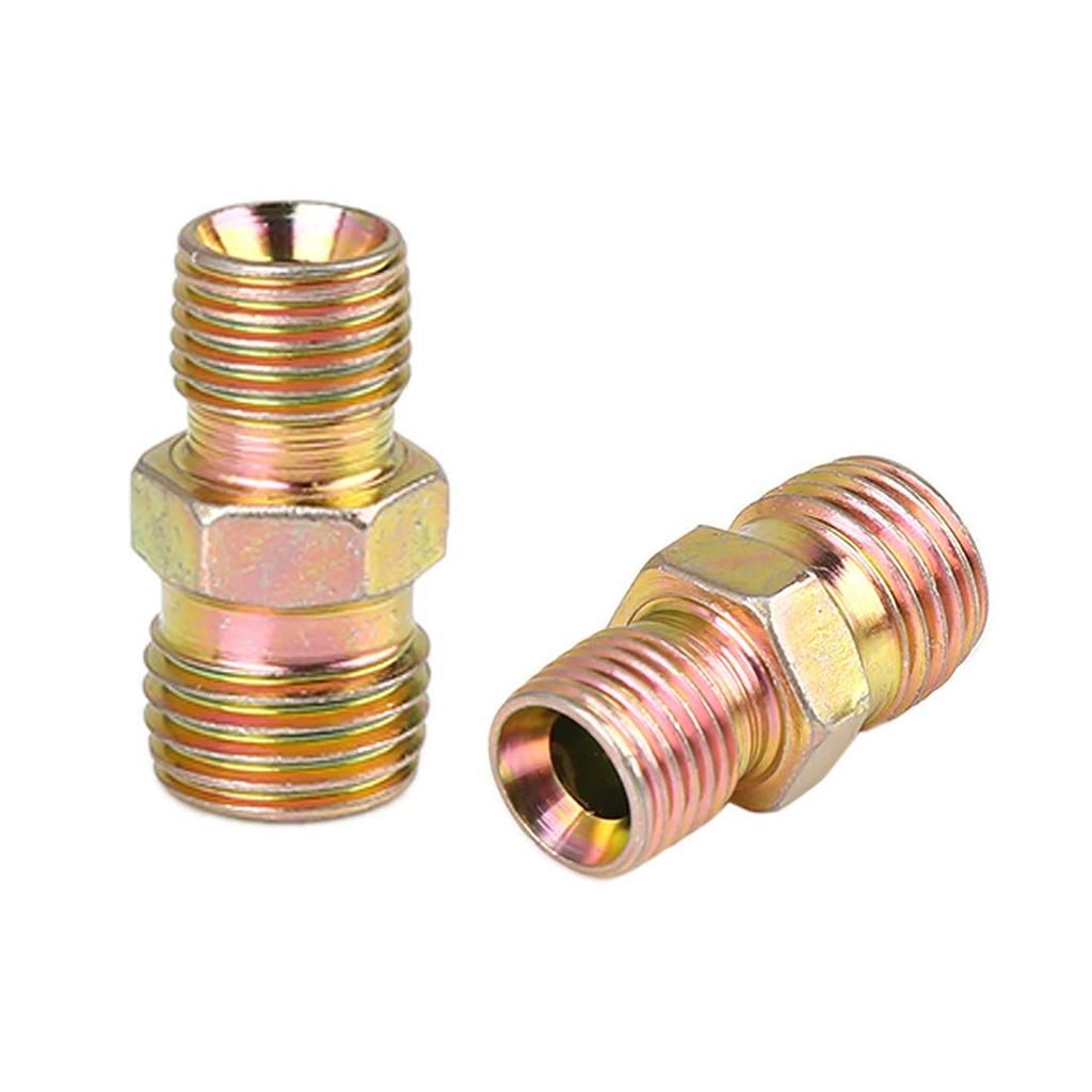 uxcell Car Hose Fitting Adapter M10 to M12 x 1.25mm Male Car Straight Air