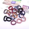 Jacquard High Elasticity Towel Ring Hair Tie – Korean Wave Grid Style