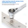17/29PCS Core Ratchet Socket Wrench Kit Socket Set 12 Angle Penetrating Socket Heart Ratchet Socket Two-Way Wrench Set