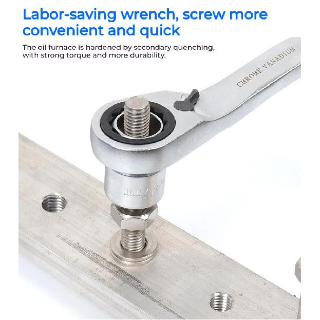 17/29PCS Core Ratchet Socket Wrench Kit Socket Set 12 Angle Penetrating Socket Heart Ratchet Socket Two-Way Wrench Set