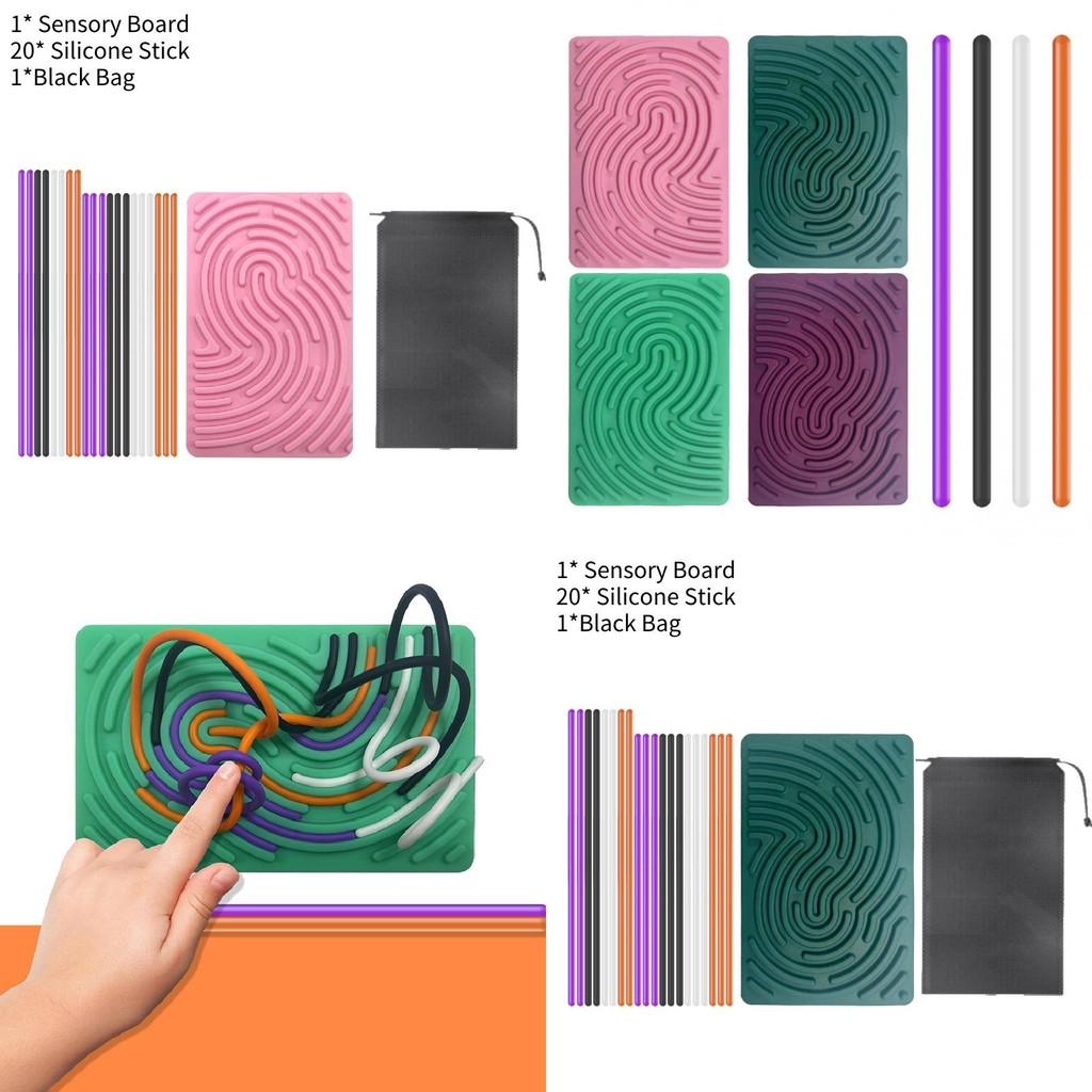 Sensorisches Aktivitätsbrett für Kinder aus lebensmittelechtem Silikonmaterial in mehreren Farben