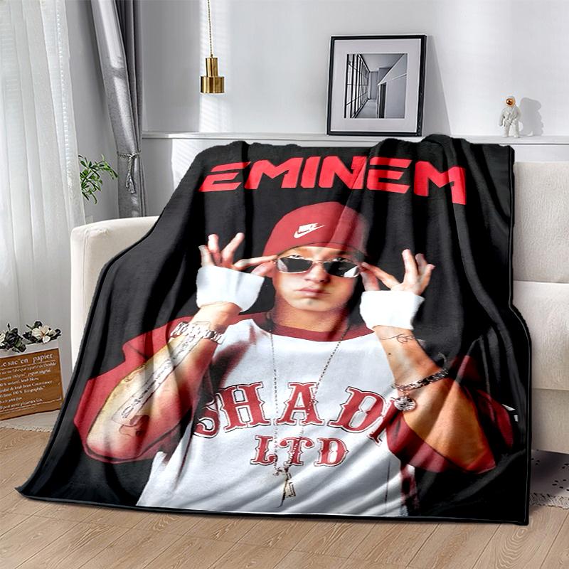 Eminem Flannel Blanket Soft All-Season Throw, Design for Camping, Car Travel, Hiking Sofa, Bed, Office Perfect Gift for Parties