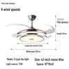 Nordic Ceiling Fan Light with Invisible Blades - Large Airflow for Living, Dining, and Bedroom - Integrated Inverter Electric Fan Chandelier.