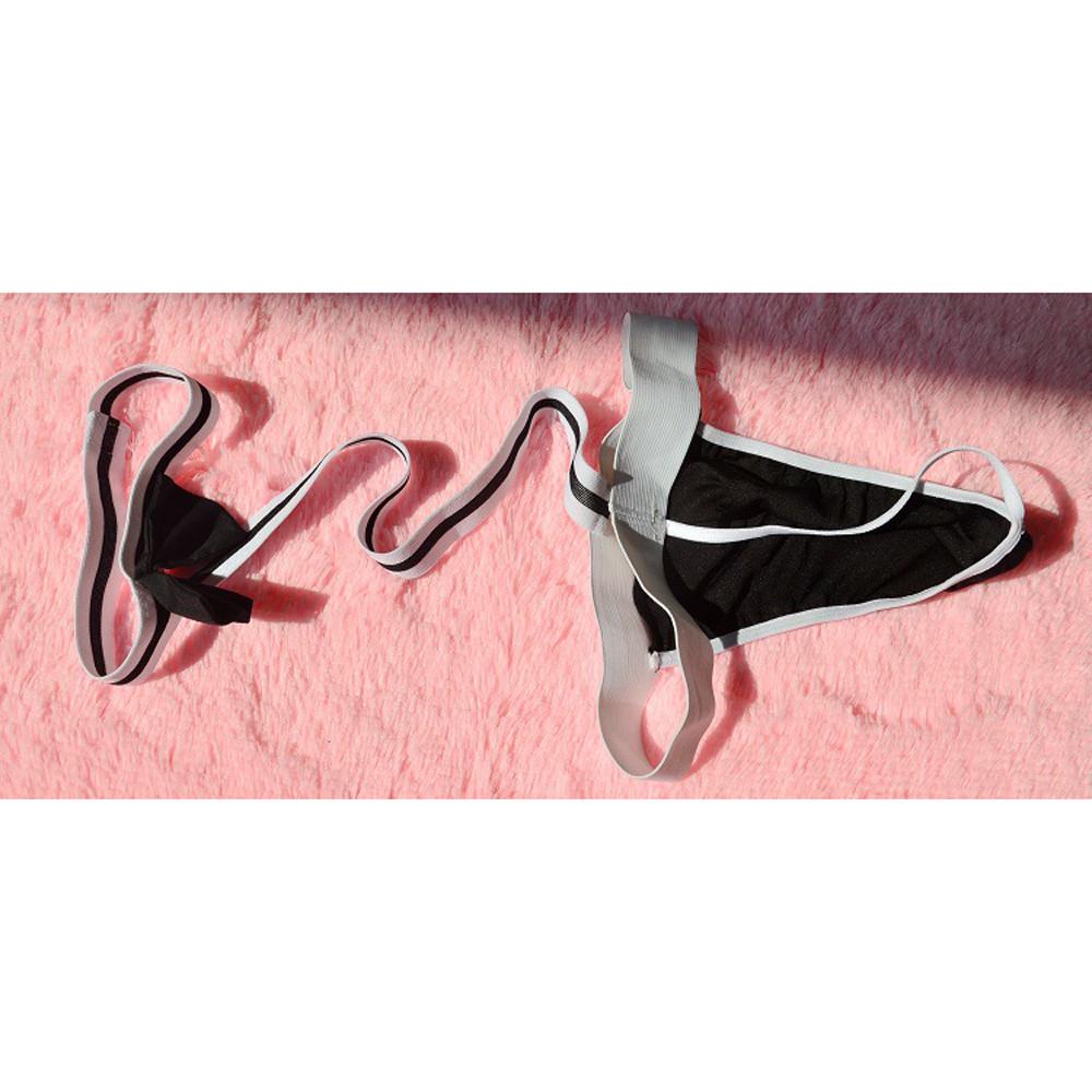 Novelty Sexy Men Mankini Thong Underwear Waiter Costume Bodysuit Lingerie Briefs