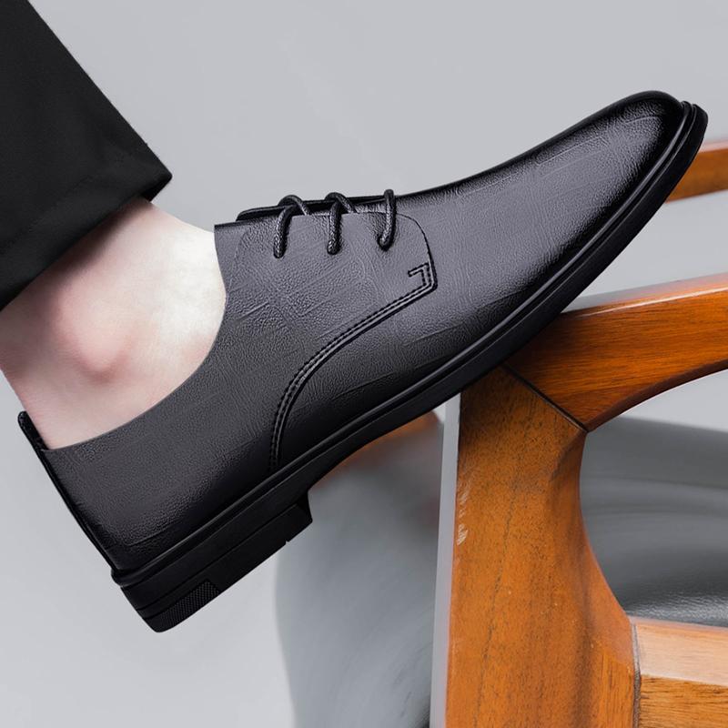 New Men's First-layer Cowhide Business Leather Shoes Live Stream Supply Genuine Leather Casual Men's Shoes Pointed Single Shoes