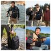 Goture Fishing Large Capacity Fishing Tackle Bag with Rod Sling Mobile Fishing Abrasion Fishing Outdoor Bag, Black, 20L, Holder, One-Shoulder Bag,