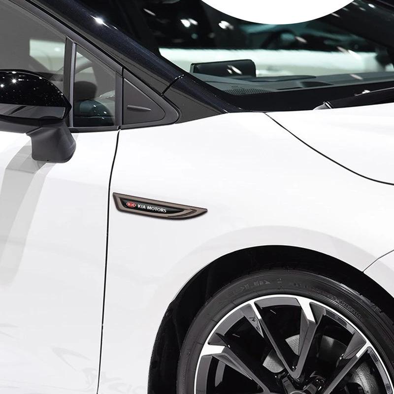 Stylizacja Samochodu 2szt. Emblemat Boczny Skrzydło Błotnik Naklejka Sportowy Samochód dla Kia Rio Ceed Sportage Cerato Soul Picanto akcesoria samochodowe