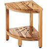 Eck-Teak-Duschbank, 17" Höhe 12" Radius, 100% Teakholz Eck-Duschbank, Schimmelresistent, 300 LBS mit Ablagefach, Duschhocker für
