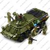 SLUBAN Militär BTR-80 AS IFV Panzerwagen Fahrzeug Modell Bausteine Sets Soldat Figuren Ziegel Kinderspielzeug