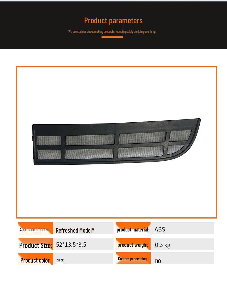 Tesla Model Y Facelift Dust & Insect Net for Air Inlet and Hood