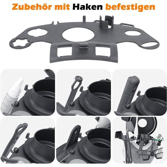 Cooking Machine Accessory Storage Rack for Vorwerk TM5 TM6 Black Countertop Cooking Tools Utensil Organizer Holder Kitchen Supplies