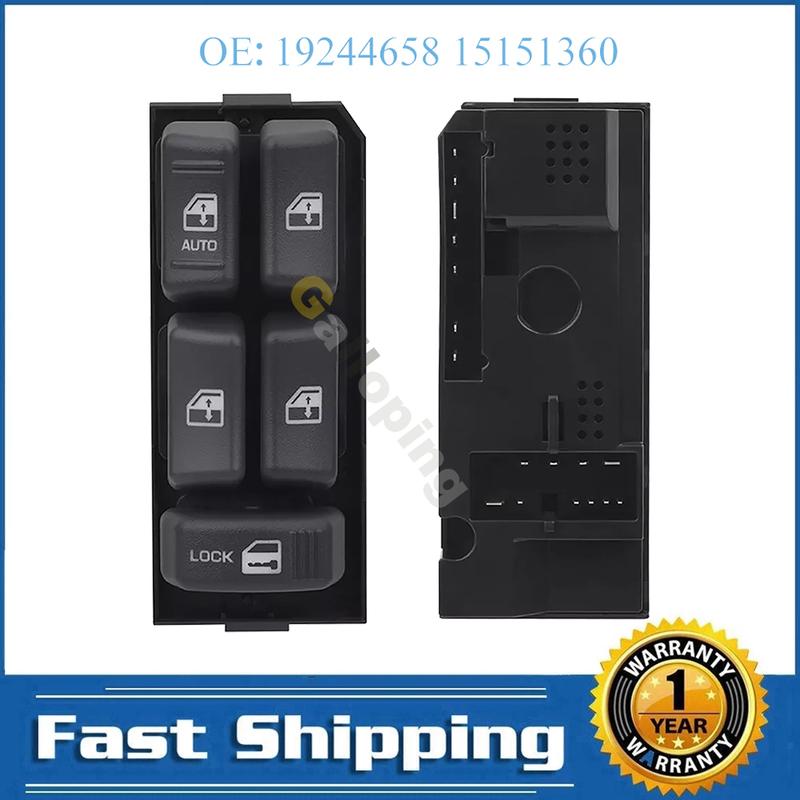 

For Chevrolet Blazer Suburban GMC Jimmy Yukon Oldsmobile Bravada 1995 - 2004 Power Master Window Switch Control Button 19244658