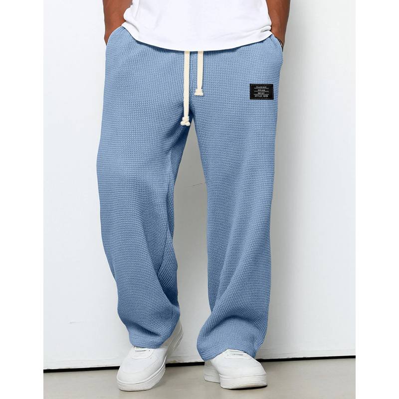 Mens Casual Loose Straight-leg Overalls Fashion Sports Sweatpants Jogger Trousers Jogging Pants