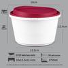 HANDUNYOU Disposable 1750ml Round Locking Takeaway Food Containers (150 Sets)