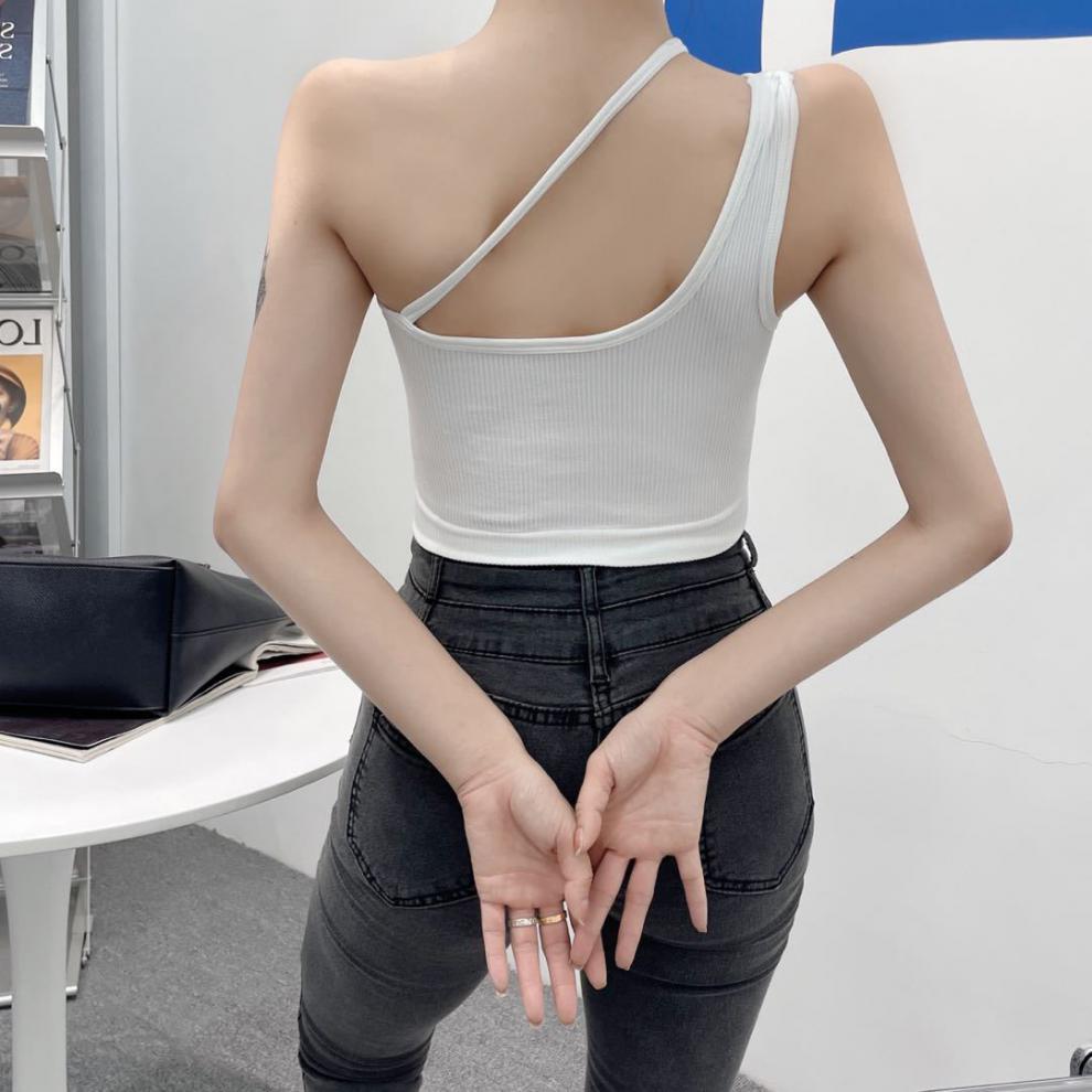 Woman Knitted Tank Top Women Strap Vest Sexy Female Knitting Crop Top