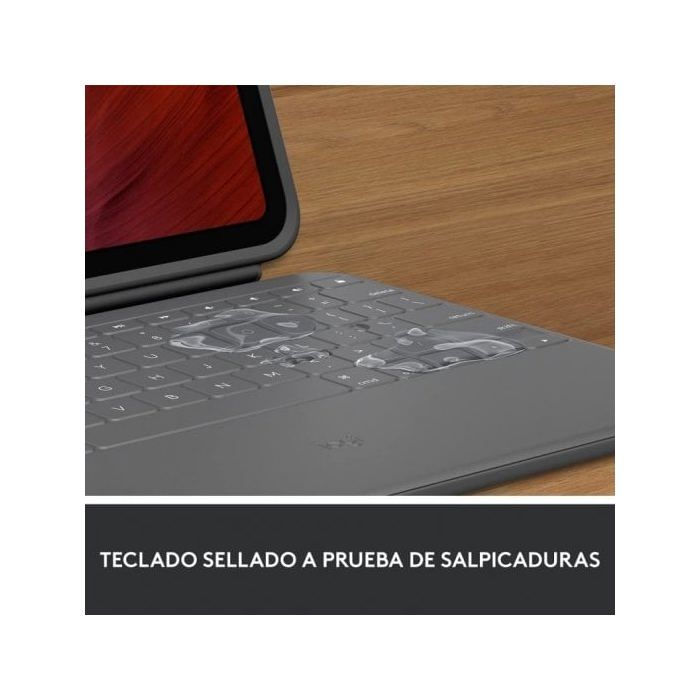 Hülle für iPad + Tastatur - Logitech - Rugged Folio - Spanisch Qwerty - Spritzwassergeschützt - Bluetooth