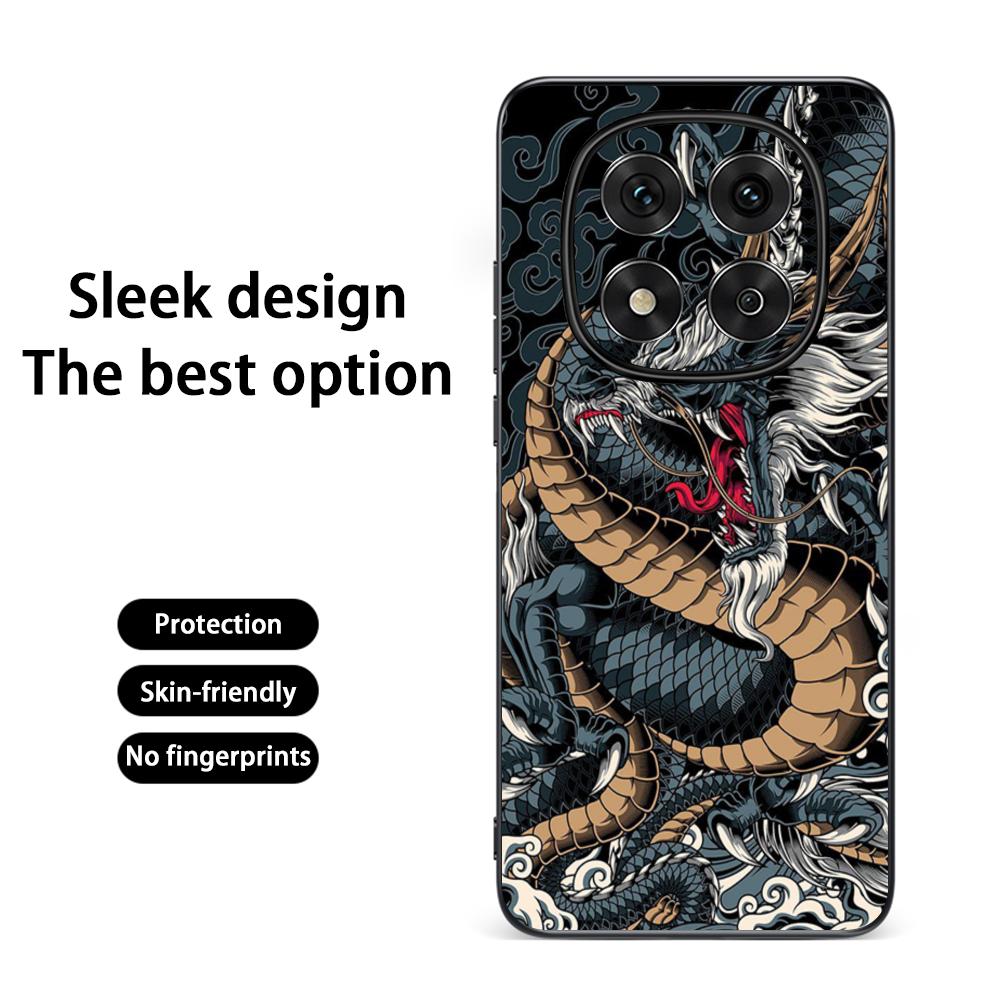 Japanese dragon Super cool painting Phone Case For Redmi Note 14 13 12 11 Pro Plus S 5G 14C A3 Soft Black Phone Cover
